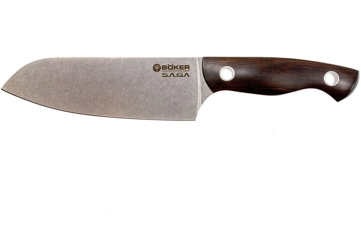 Böker 130366, Saga Cuchillo Santoku 16cm, Grenadill 1 Böker 130366, Saga Cuchillo Santoku 16cm, Grenadill