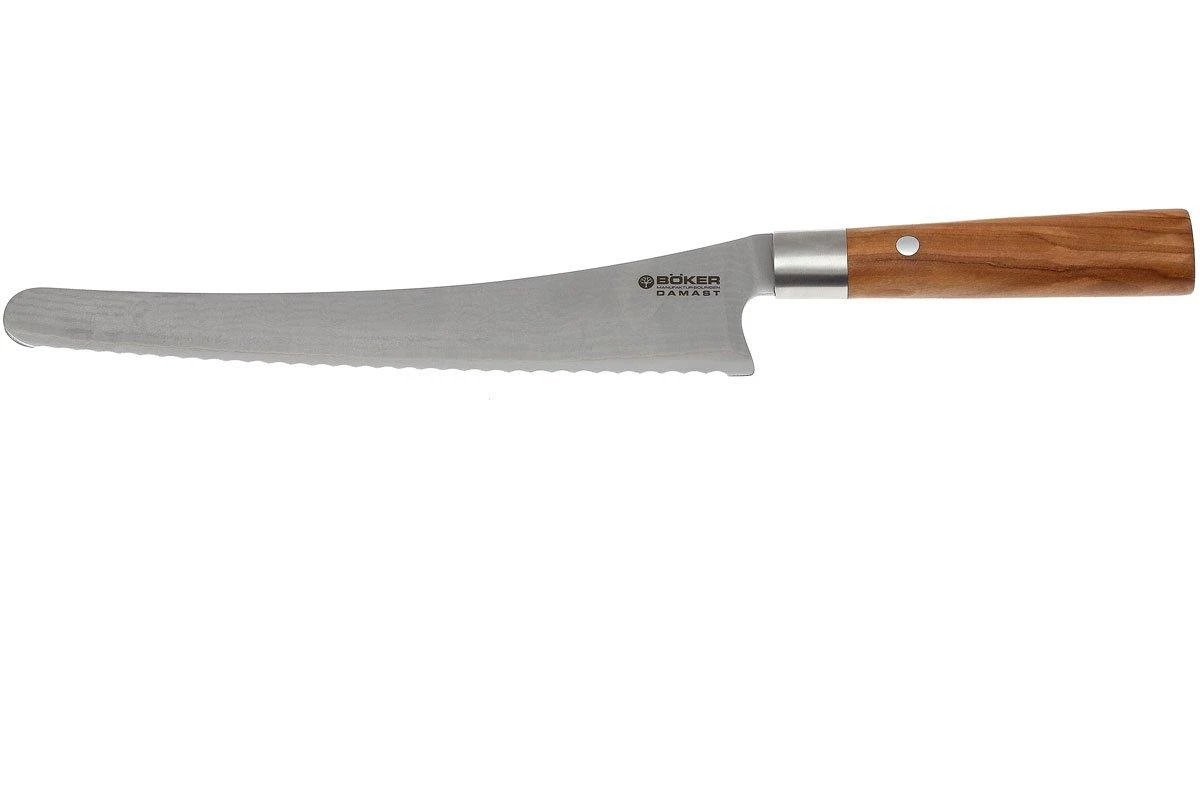 Böker Damast Olive 23,5 Cm Cuchillo De Pan, 130433DAM 1 Böker Damast Olive 23,5 Cm Cuchillo De Pan, 130433DAM
