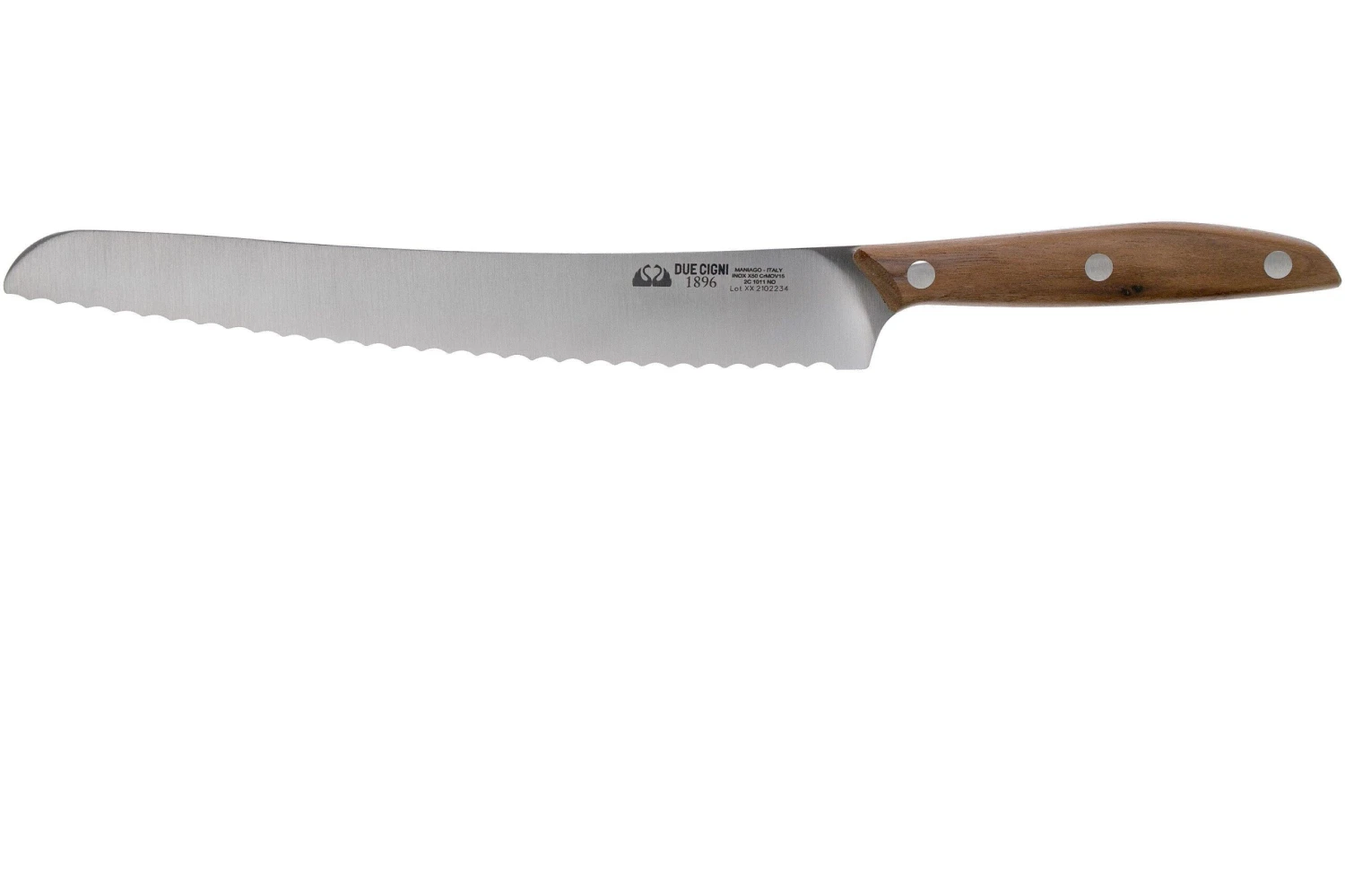 Due Cigni 1896, 2C1011NO Cuchillo De Pan 20 Cm, Madera De Nogal 1 Due Cigni 1896, 2C1011NO Cuchillo De Pan 20 Cm, Madera De Nogal