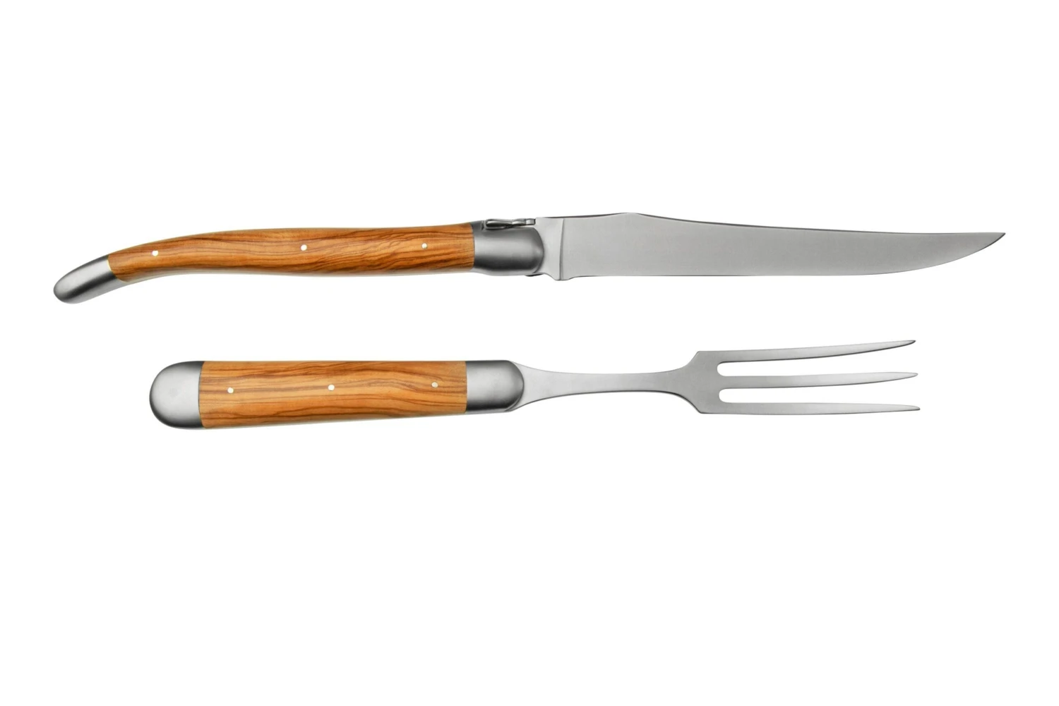 Forge De Laguiole Carving Set Olivewood, 1217INOLF17, Juego De Trinchar De Madera De Olivo 2 Forge De Laguiole Carving Set Olivewood, 1217INOLF17, Juego De Trinchar De Madera De Olivo - Image 2