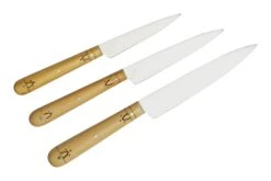 Nontron Traditional Set Of 3 Kitchen Knives, T3OFRBU Juego De Cuchillos De 3 Piezas -Chef Tienda NNT3OFRBU 03 nontron