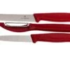 Victorinox SwissClassic Cuchillo De Verduras Rojo, Set De 3, 6.7111.31