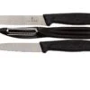 Victorinox SwissClassic Cuchillo De Verduras Negro, Set De 3, 6.7113.31
