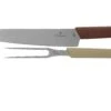 Victorinox Swiss Modern Cuchillo Para Trinchar Y Tenedor Para Carne, Rojo Y Beis