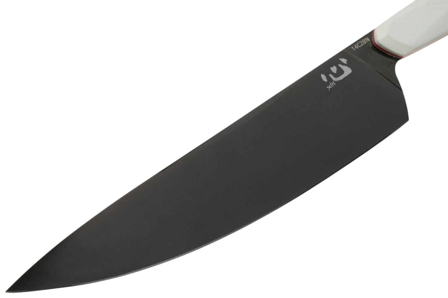 Xin Cutlery XinCore XC125 White G10, Red Liners, Black TiN Coating, Cuchillo De Chef 21.5 Cm 3 Xin Cutlery XinCore XC125 White G10, Red Liners, Black TiN Coating, Cuchillo De Chef 21.5 Cm - Image 3