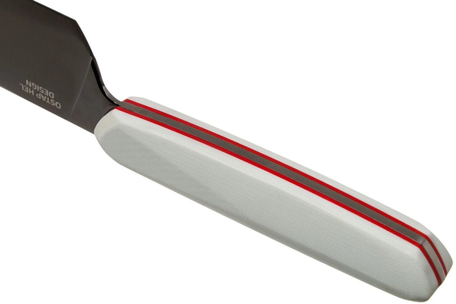 Xin Cutlery XinCore XC125 White G10, Red Liners, Black TiN Coating, Cuchillo De Chef 21.5 Cm 4 Xin Cutlery XinCore XC125 White G10, Red Liners, Black TiN Coating, Cuchillo De Chef 21.5 Cm - Image 4