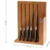 Zwilling 38438-000 Pro Bloque De Cuchillos De Bambú, 6 Piezas